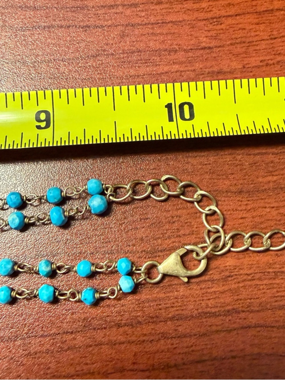 Turquoise (Howlite) Beaded Double-Strand Necklace with Pendant - Picture 7 of 7